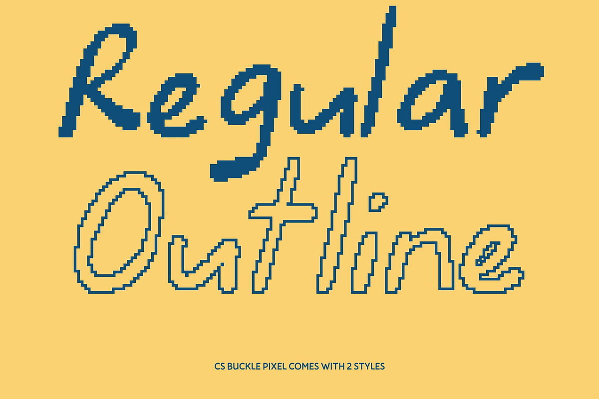 CS Buckle Pixel, a Handwritten Font by Craft Supply Co. (Photo 4 of 8)