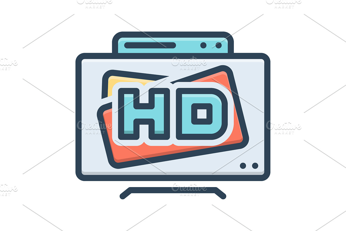 Hdtv tv color icon, a Duotone Icon by Creative priyanka