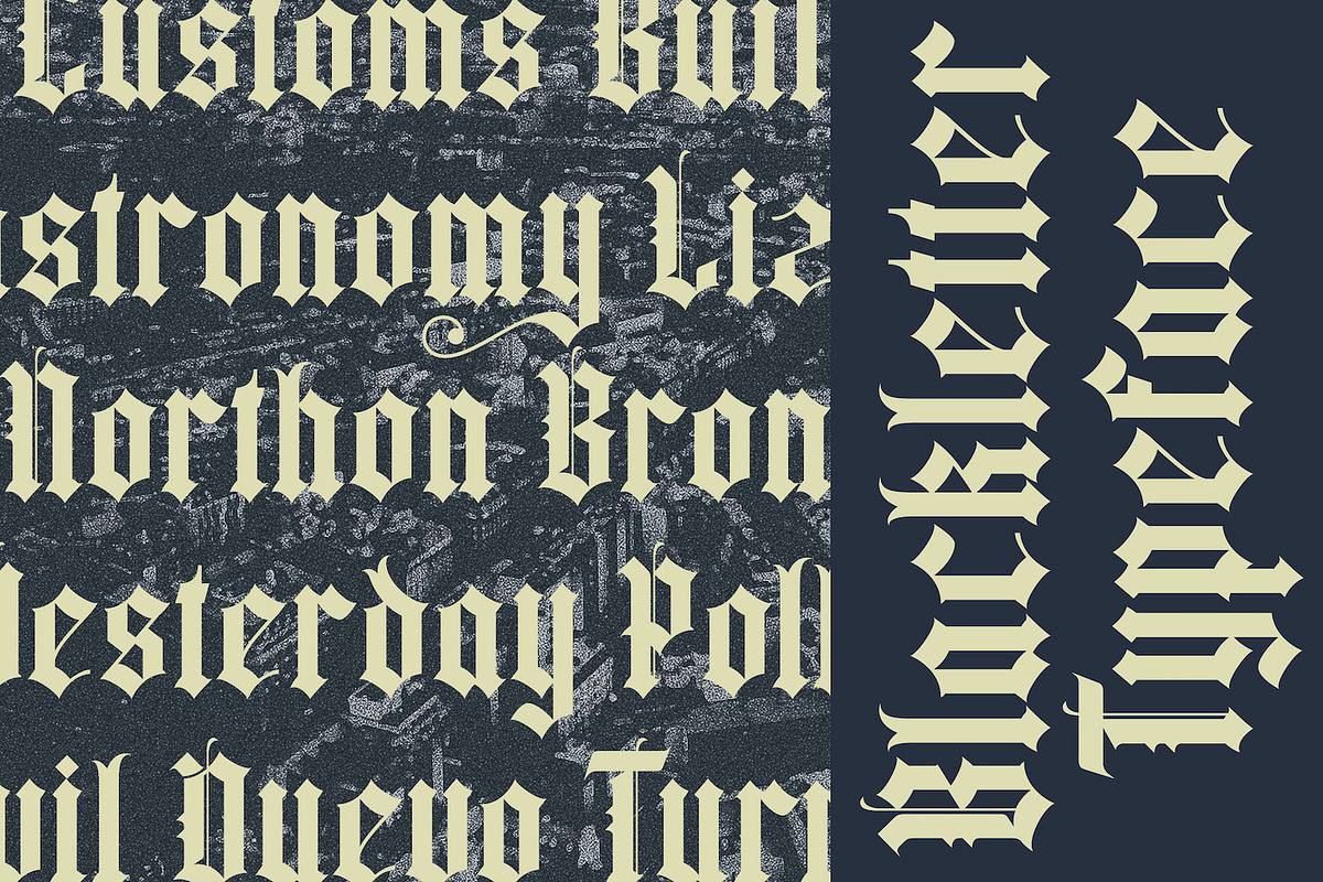 Yugitoy - Blackletter Font, a Blackletter Font by StringLabs (Photo 6 of 13)