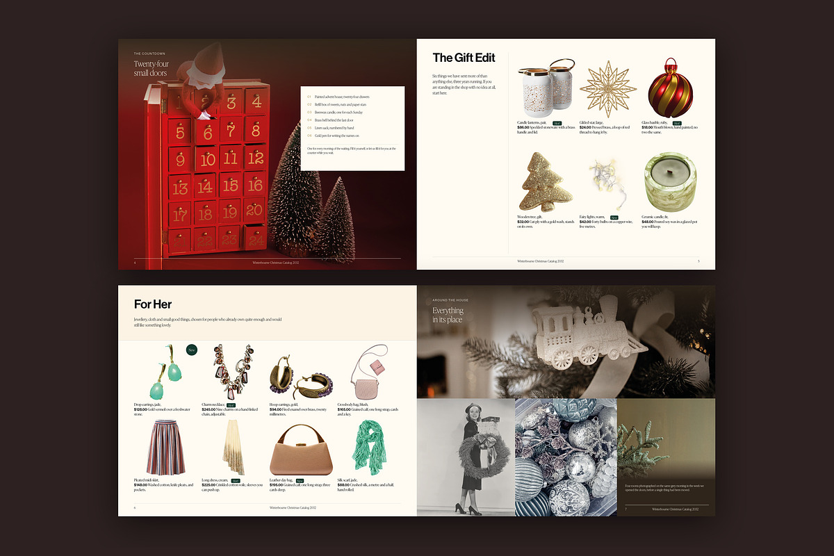 Landscape Christmas Catalog Template, a Brochure Template by BrandPacks (Photo 3 of 7)