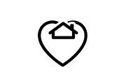 50 Home Love Heart House Icon Set Bu, an Illustration by Gaye Art (Thumbnail 17 of 51)