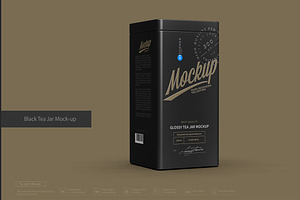 Black Tea Jar Mock-up