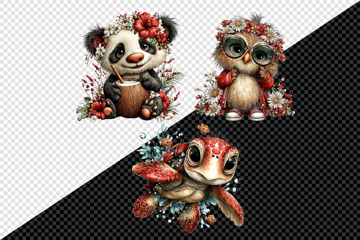 Whimsical Summer Animal Clipart, an Animal Illustration by Creative Art (Photo 8 of 8)