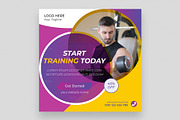 Fitness Social Media Post Template, a Social Media Template by mh_arif (Thumbnail 3 of 4)