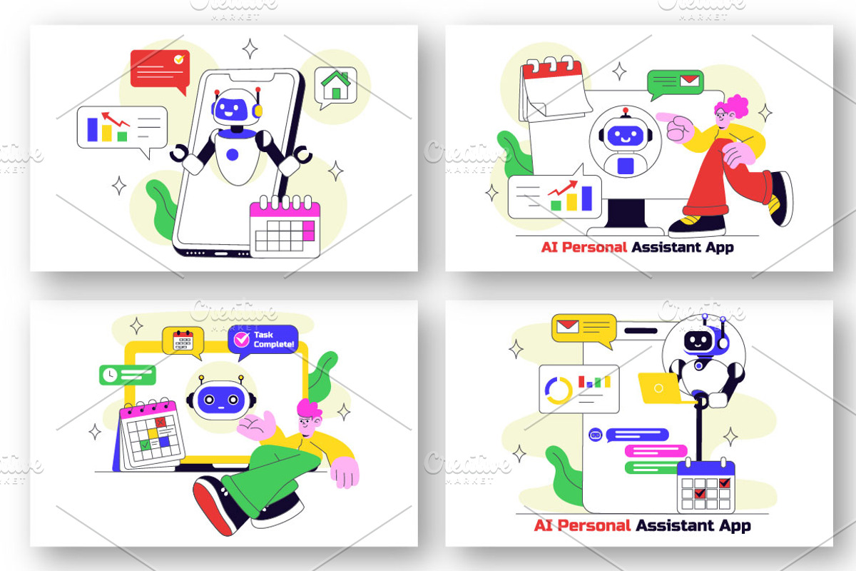 10 AI Personal Assistant App, a Technology Illustration by denayunebgt (Photo 3 of 4)