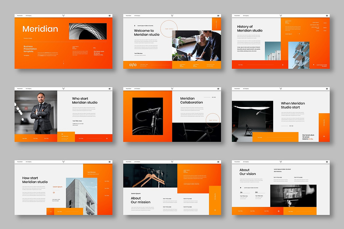 Meridian – Business PowerPoint, a Presentation Template by Dens Creative Studio (Photo 2 of 6)