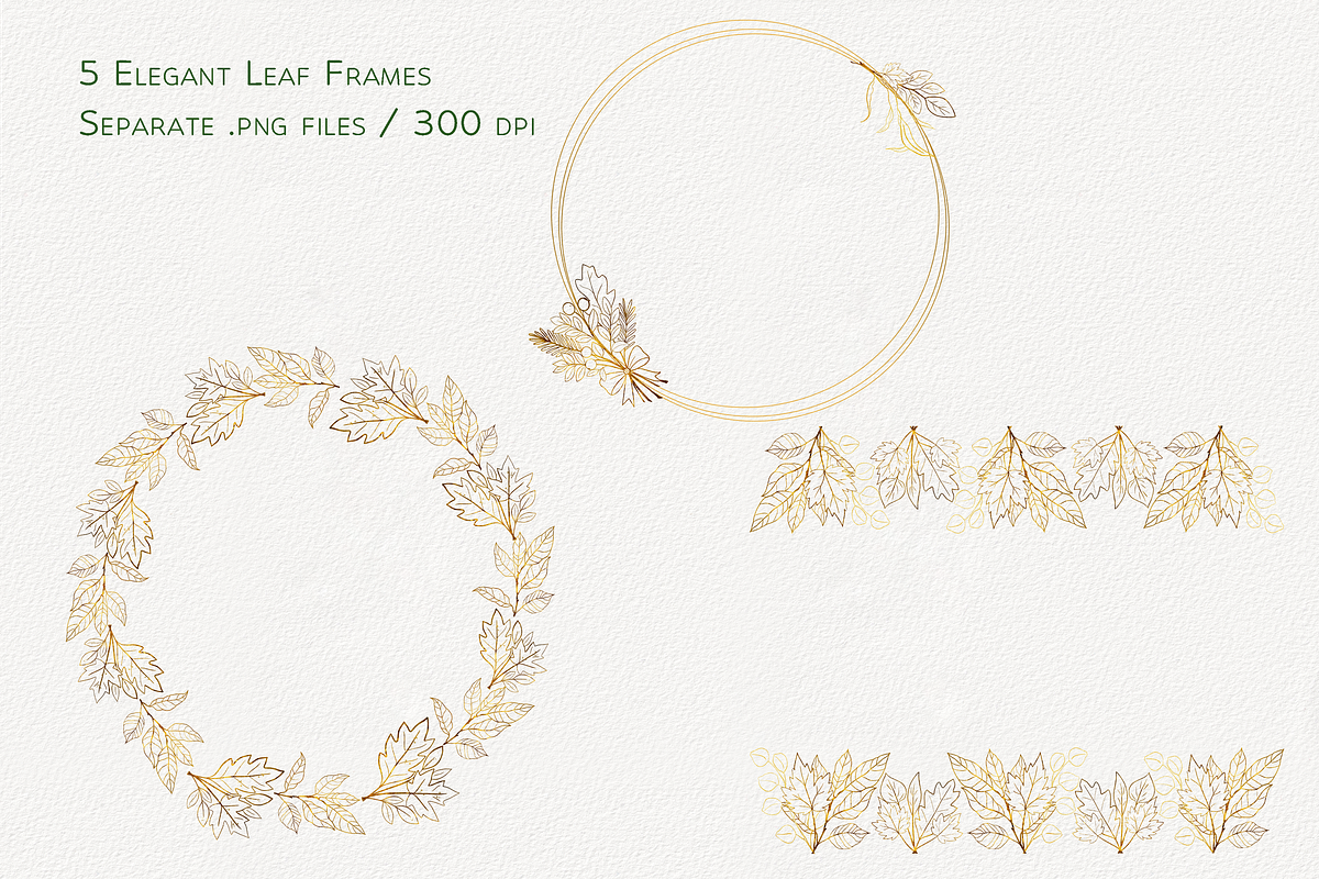 Autumn Elegance Leaf Bundle, a Decorative Illustration by Aurella Art (Photo 7 of 15)