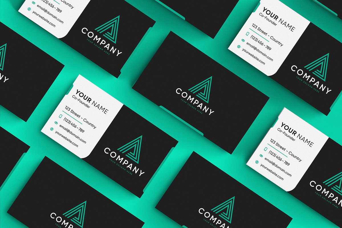 2 Creative Modern Business Card, a Business Card Template by Soufone (Photo 2 of 3)