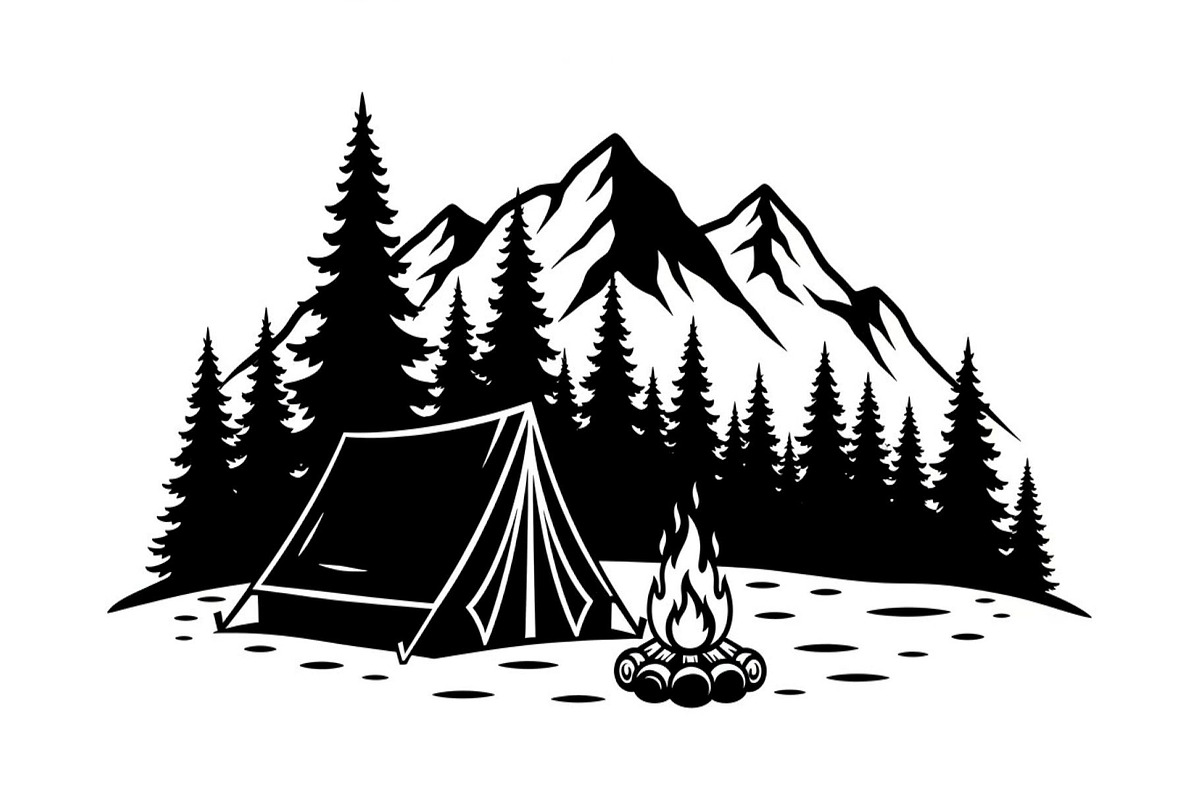 50 Camping Mountain Vector Bundle, an Illustration by jahid234 (Photo 24 of 51)
