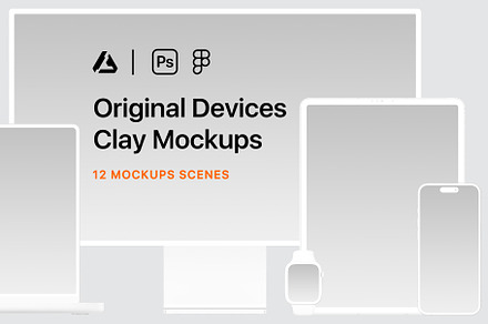 12 Clay Devices Mockups - 2024, an iPhone Mockup by Asylab