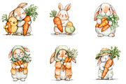 Watercolor Easter Bunny Clipart, an Illustration by Sublimation Artist (Thumbnail 4 of 7)