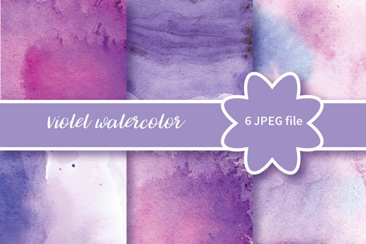 №234 Watercolor Violet background, a Decorative Illustration by Rasveta (Photo 1 of 3)