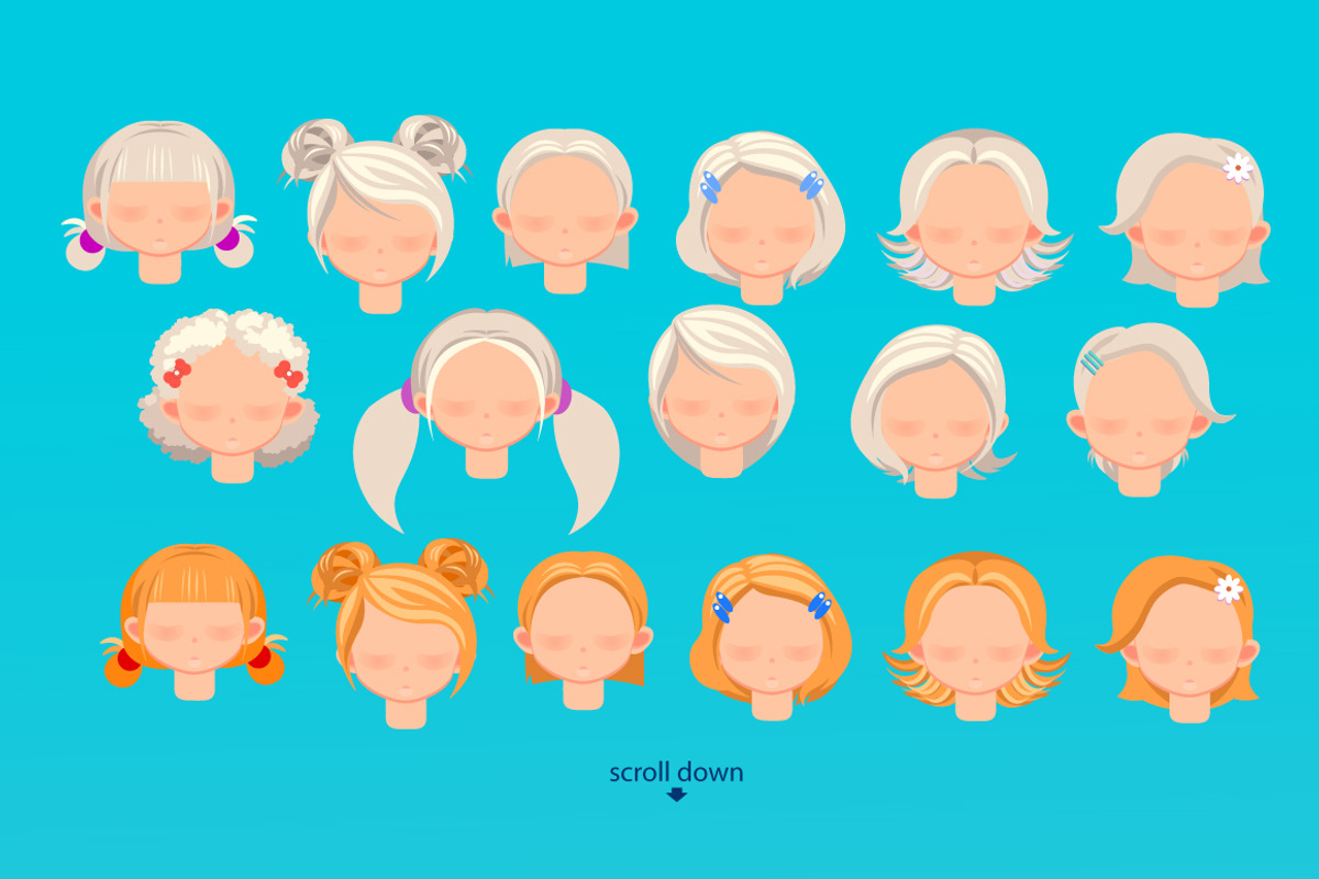 teenager CHARACTER CREATOR (PSD), a Person Illustration by Mandarinkas art (Photo 3 of 6)