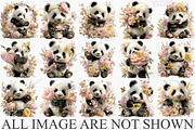 Watercolor Spring Panda Clipart PNG, an Illustration by Canvas Craft (Thumbnail 3 of 7)