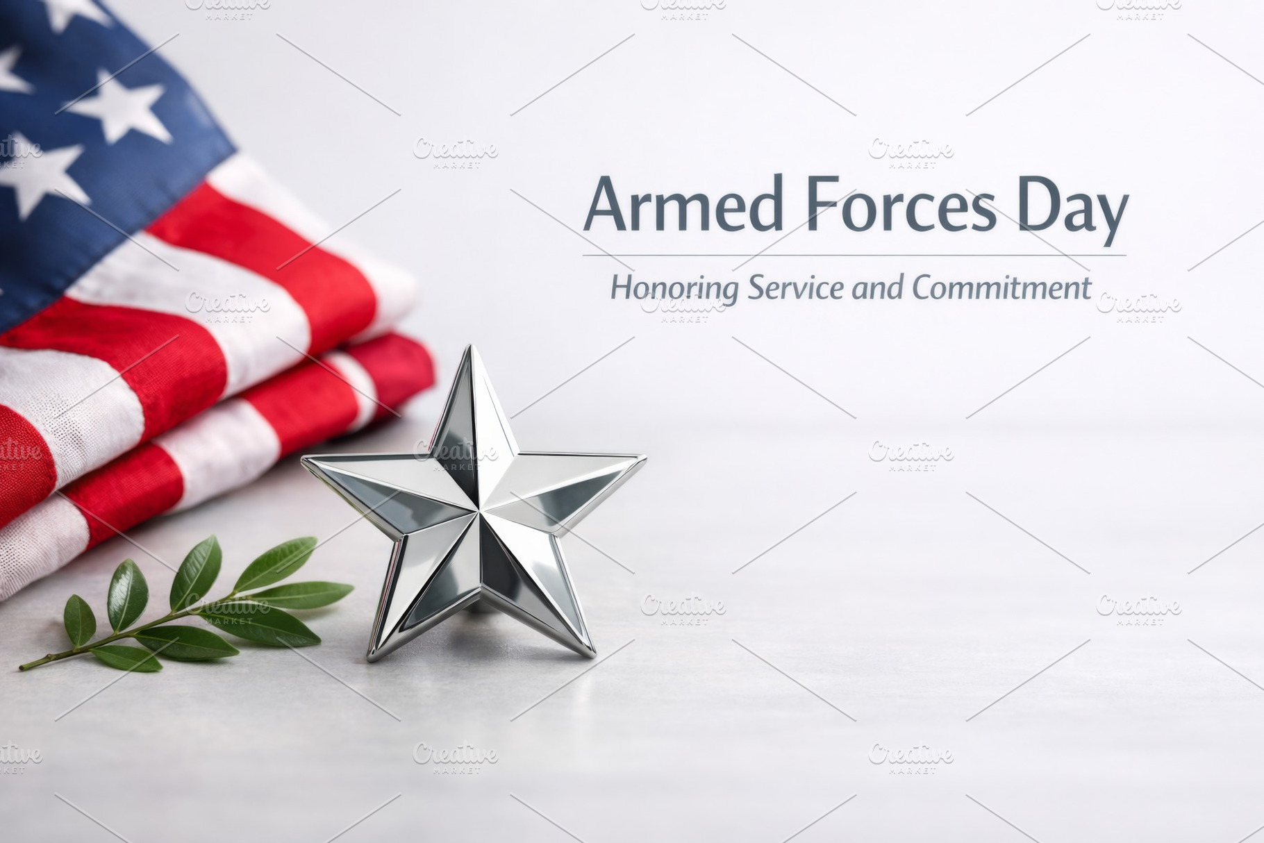 Armed forces day USA star and flag o, a Photo by Dvoevnore photos