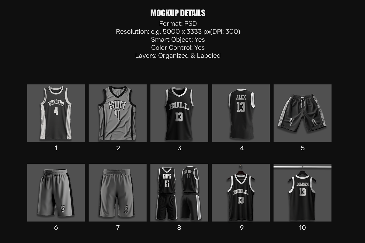 Basketball Jersey & Shorts Mockup, a Shirt Mockup by Mocktopia (Photo 2 of 12)