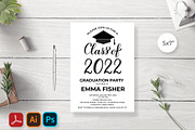 Graduation Invitation Class of 2022, a Stationery Template by LaBelezokaDesign (Thumbnail 1 of 2)