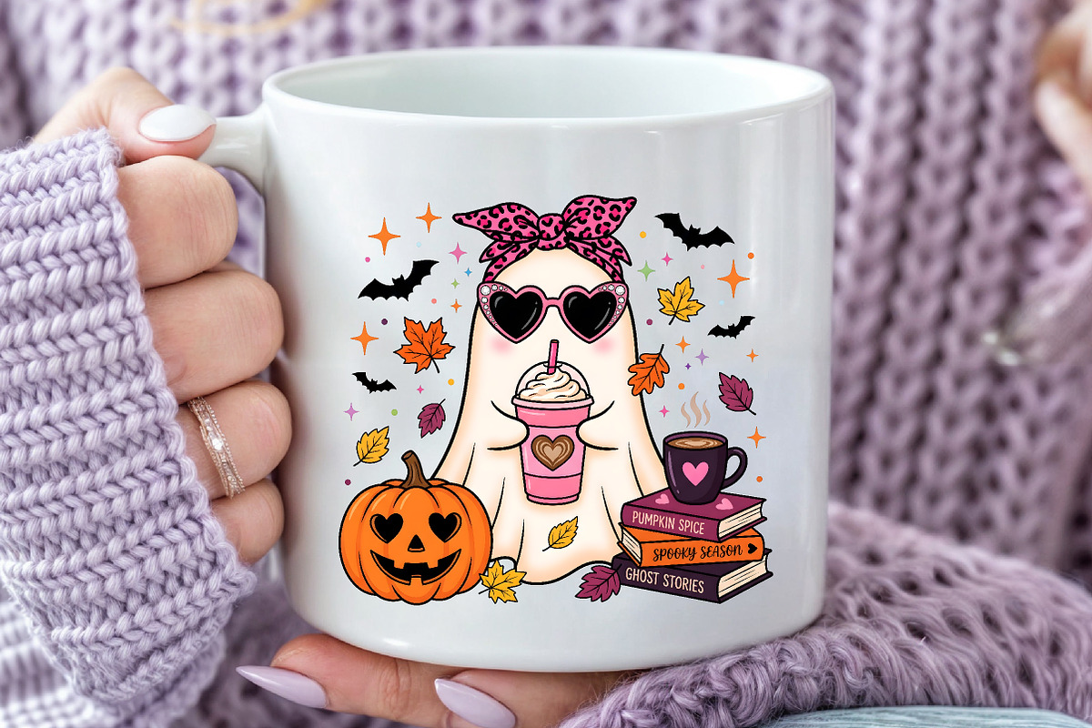 Fall Ghost PNG,Halloween Sublimation, a Seasonal Illustration by Rose Art (Photo 5 of 5)