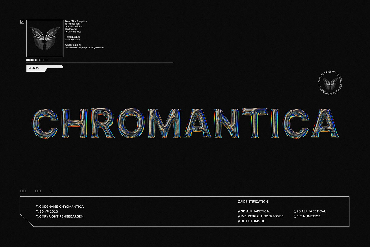 Chromantica - Chrome Alphabet, a Graphic by Pengedar Seni (Photo 1 of 5)
