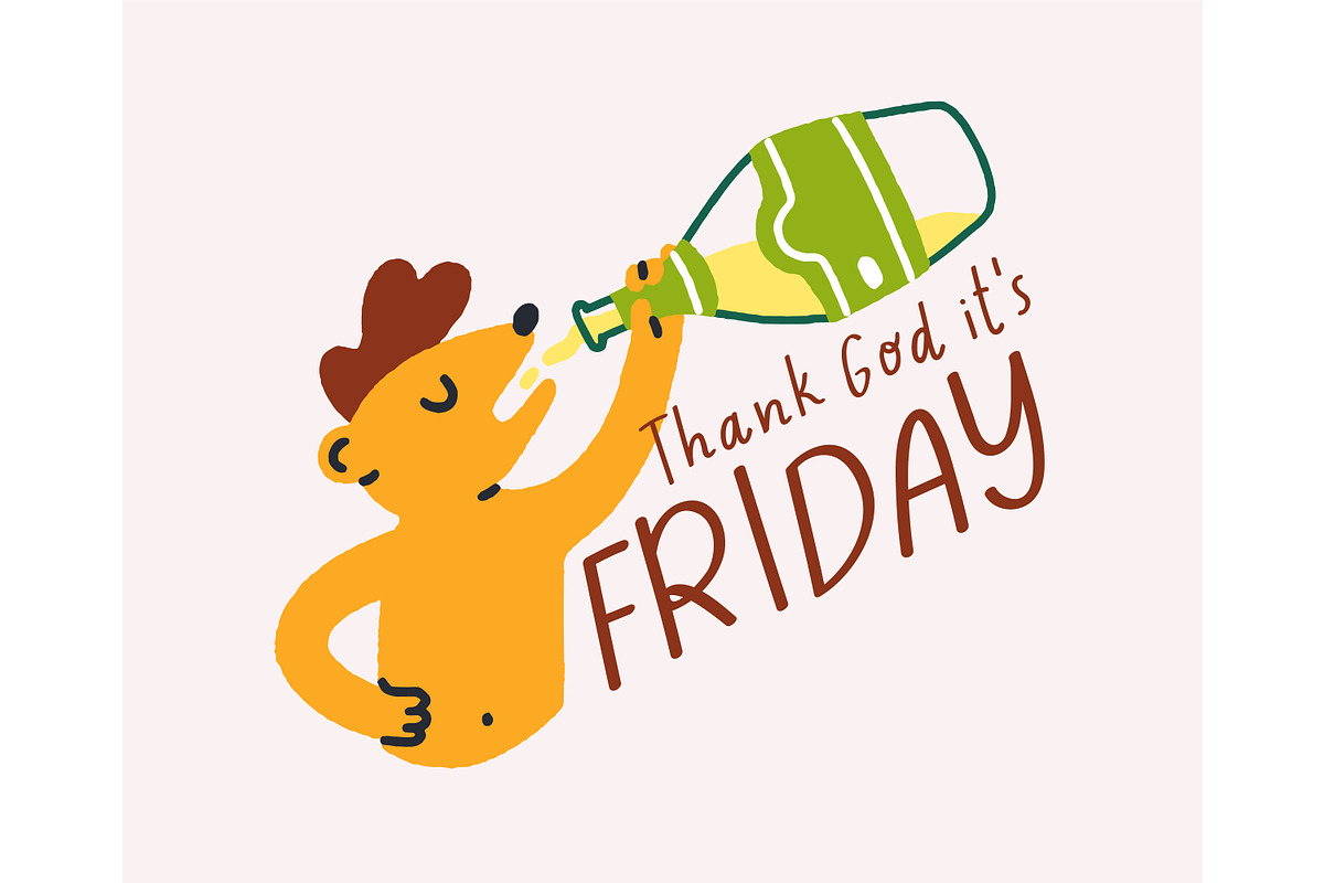 Funny animals drink, party cards set, an Animal Illustration by Good Studio (Photo 9 of 14)
