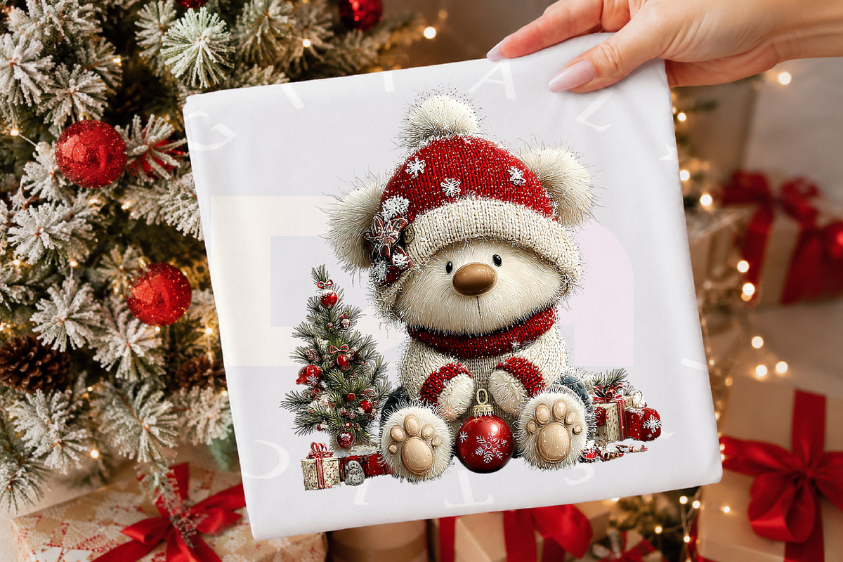 Whimsical Christmas Bear Clipart, a Transportation Illustration by Digital Artistic99 (Photo 4 of 7)