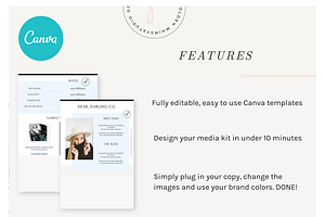 CANVA Media Kit For Bloggers