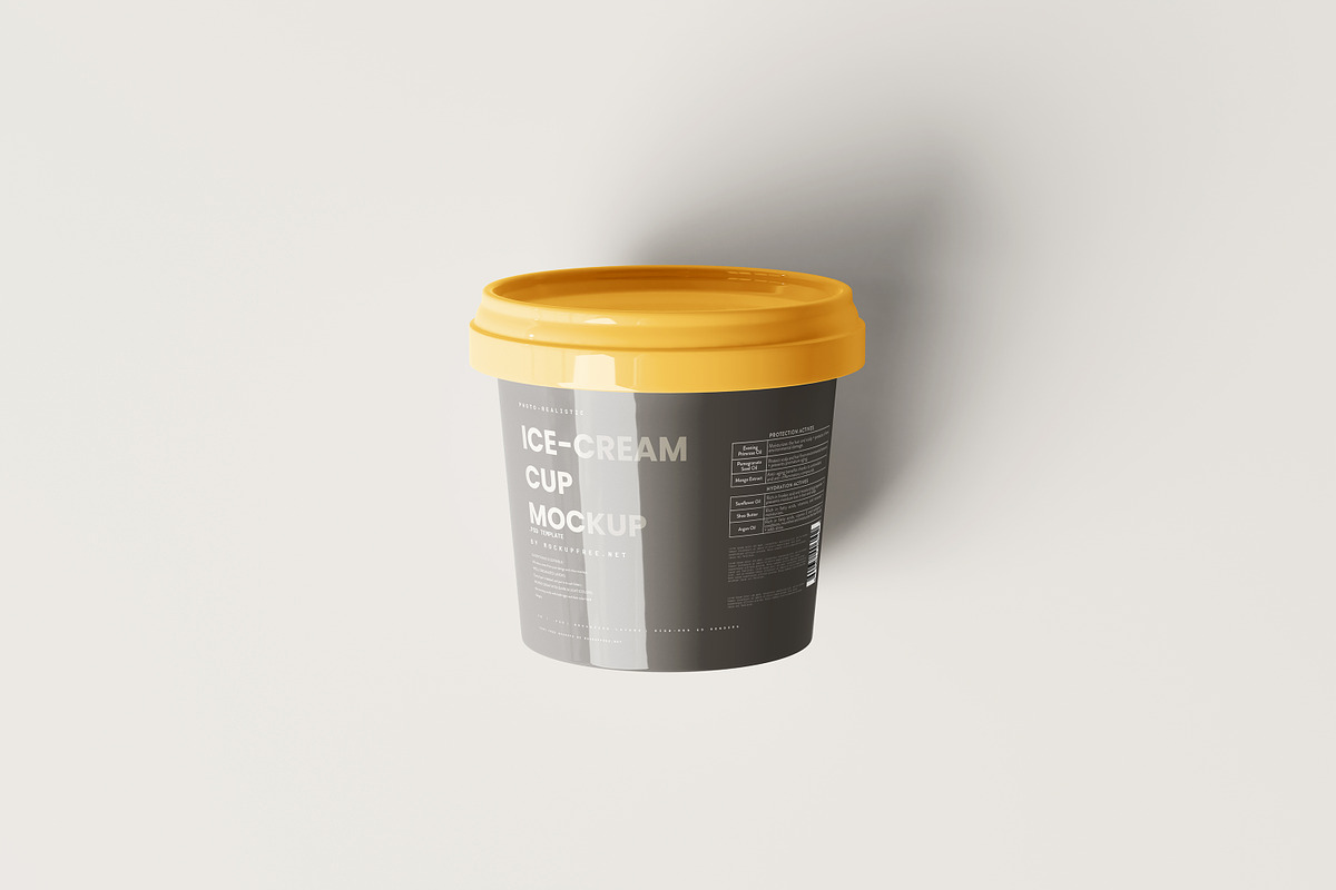 Ice Cream Cup Mockup, a Packaging Mockup by MockupFree.Net (Photo 2 of 8)