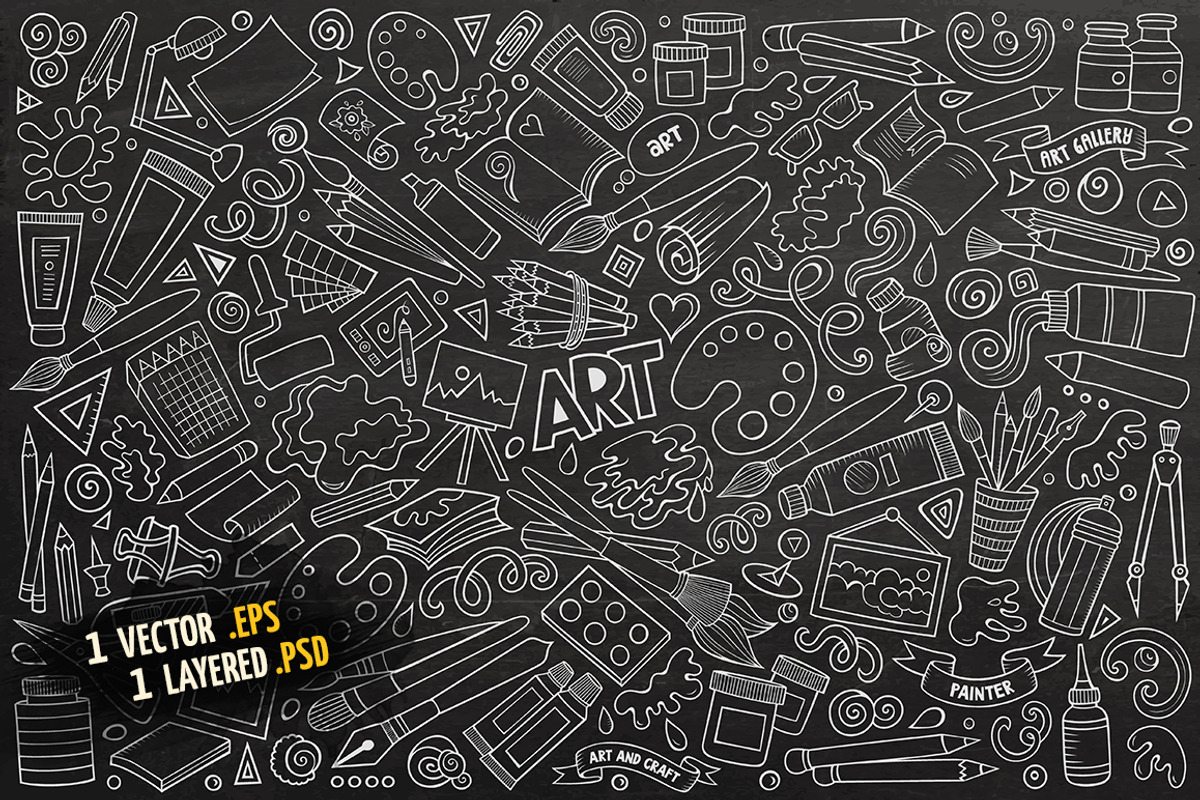 Art & Craft Objects Set, an Object Graphic by BALABOLKA (Photo 4 of 4)