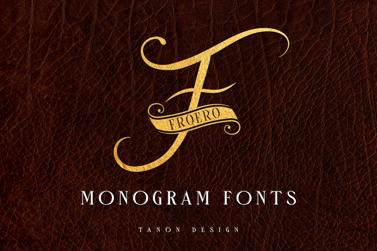 Froero Monogram font, Luxury Logo, a Script Font by Tanondesign (Photo 1 of 4)