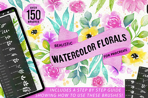 Watercolor Floral Procreate Brushes