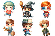 Quirky Little Boys Clipart Bundle, an Illustration by Daily.Designs (Thumbnail 5 of 5)