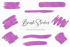 Purple Brush Strokes