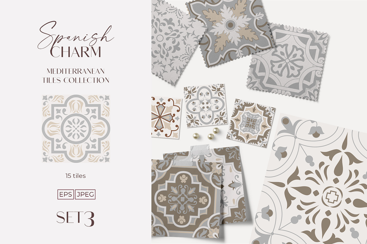 Spanish Charm - Vector Tiles Set 3, a Decorative Illustration by ilonitta (Photo 2 of 5)