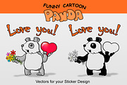 Funny Vector Pandas - Doodle Style, an Animal Illustration by Savgraf (Thumbnail 6 of 6)