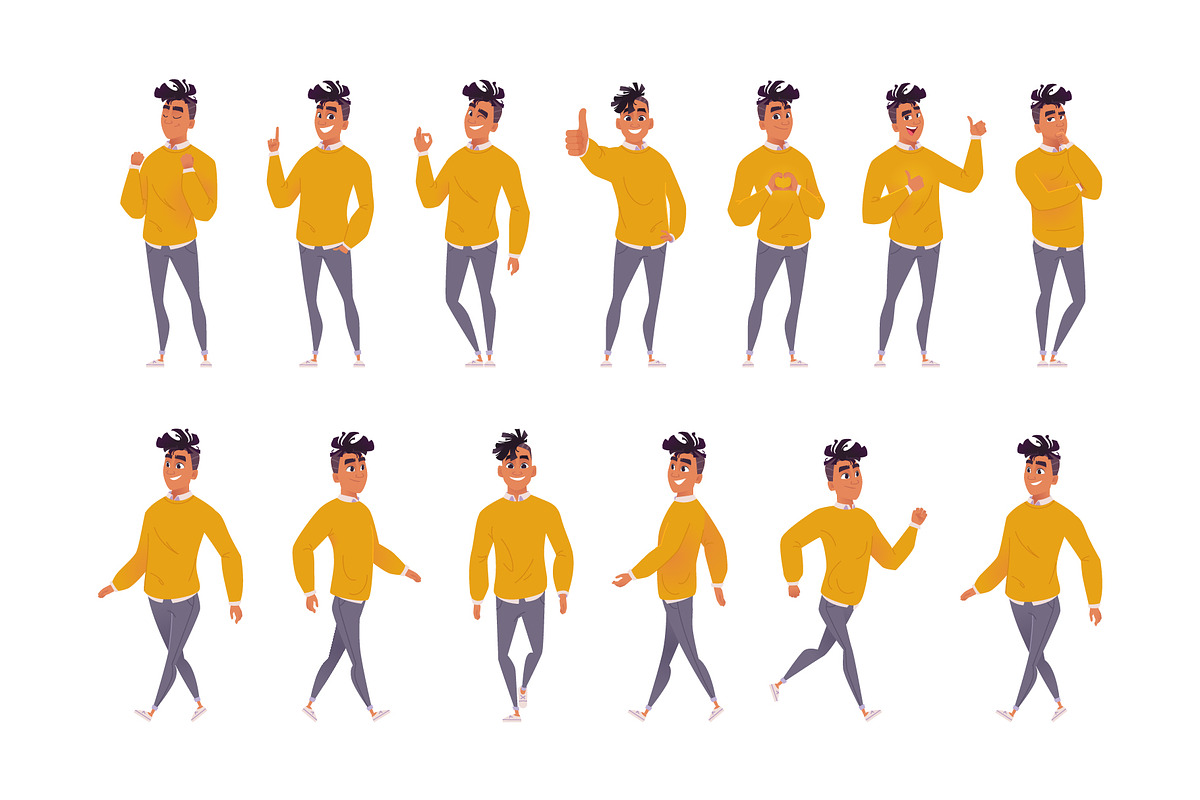 African American male Collection, an Illustration by VectorVision (Photo 5 of 7)