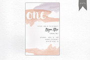 BIRTHDAY | watercolor invitation, an Invitation Template by Love Designs Co. (Thumbnail 1 of 3)