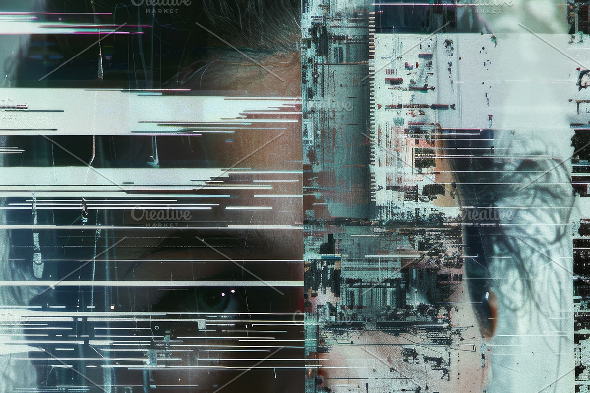 90 Glitch faces, a Person Illustration by Handmadefont (Photo 84 of 94)