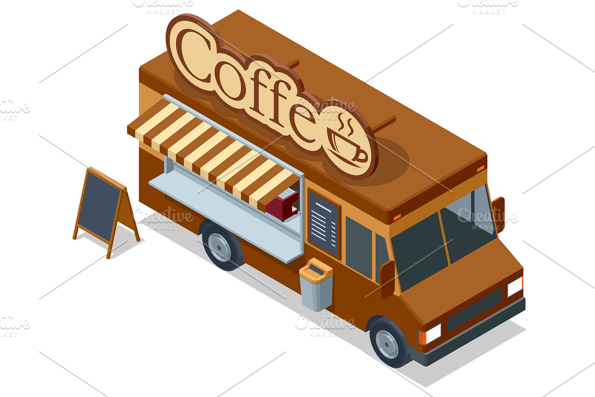 Isometric illustration of a coffee, a Food Illustration by Golden Sikorka