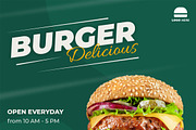 Burger Restaurant Instagram Post, a Social Media Template by FDR Studio (Thumbnail 4 of 6)