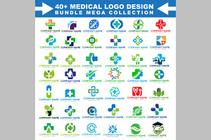 40+ Healthcare Medical Logo Bundle, a Branding & Logo Template by ArmanHossen75