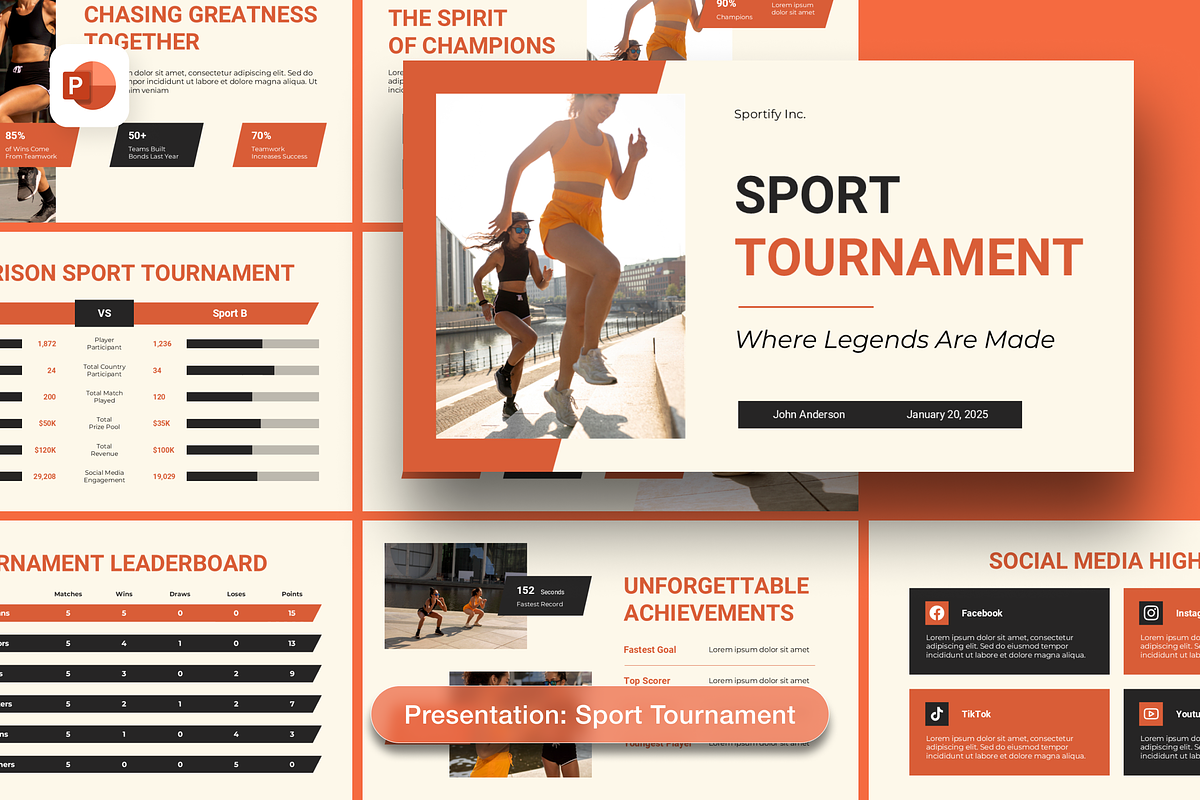Sport Tournament Presentation, a Presentation Template by Sixtemp (Photo 1 of 3)