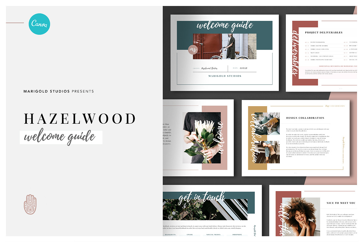 HAZELWOOD | Welcome Guide Canva, a Presentation Template by Marigold Studios (Photo 1 of 8)