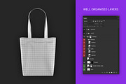 Canvas Tote Bag Mockup, a Packaging Mockup by le-genda (Thumbnail 3 of 5)