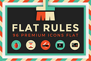 Flat Rules - 96 Premium Icons Flat, a Graphic by SRPACDY (Thumbnail 1 of 5)