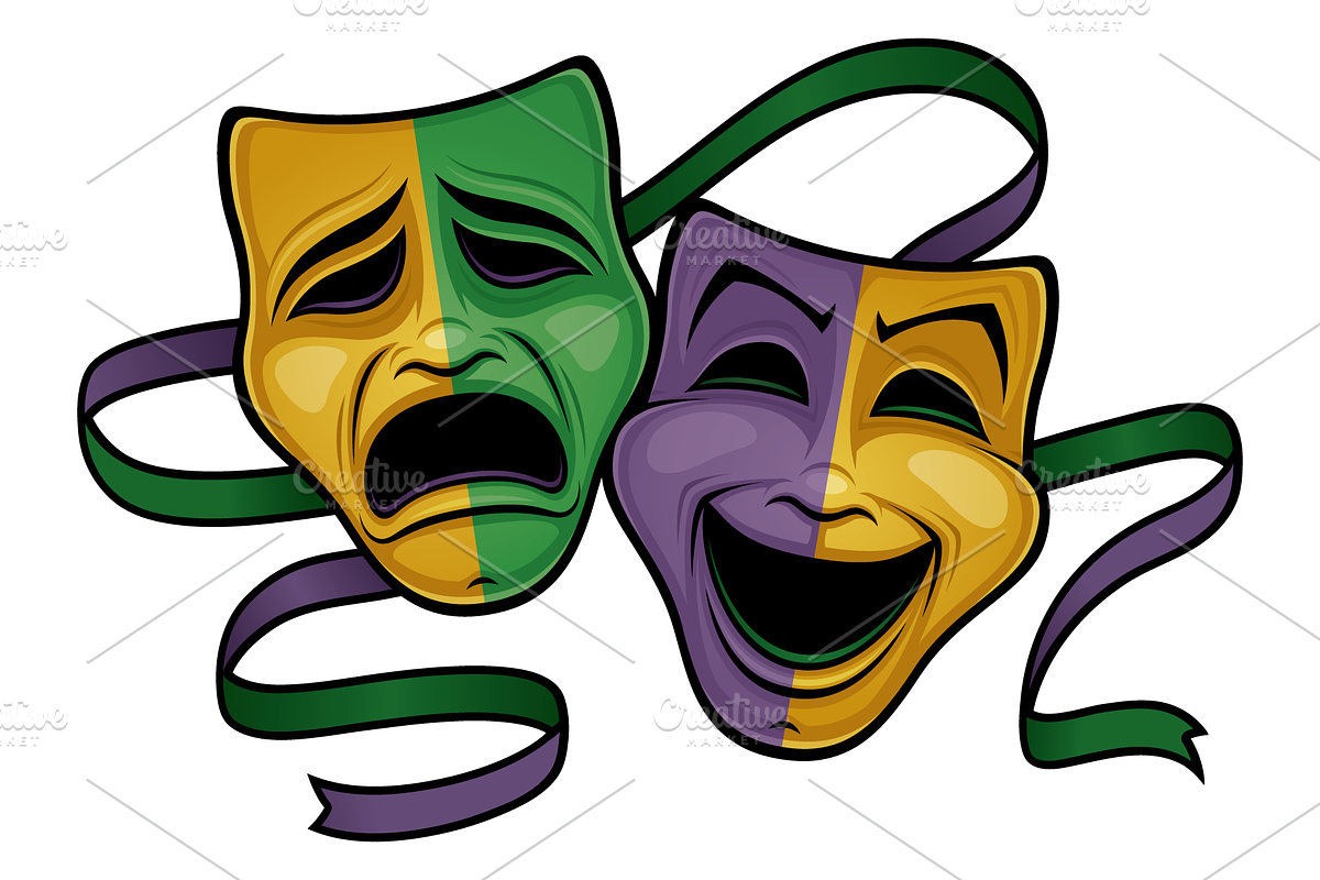 Festive Mardi Gras Theater Masks, an Object Illustration by Schwegel Illustration (Photo 3 of 3)