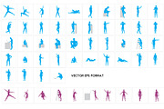 100+ male / female silhouette poses, a Sport Illustration by Nick Novell (Thumbnail 3 of 5)