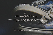 Be Awesome Script Font, a Script Font by JNJ Studio (Thumbnail 1 of 10)