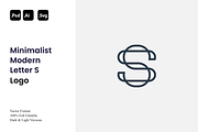 Minimalist Modern Letter S Logo, a Branding & Logo Template by Luxury Logos (Thumbnail 1 of 4)