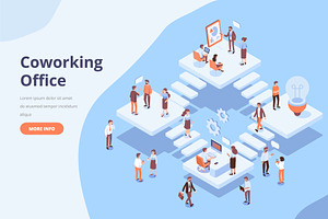 Isometric people big vector set, a Finance Illustration by Vector_Art