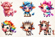 Crazy Hair Cow Cartoon Clipart, an Illustration by Rose Art (Thumbnail 4 of 4)